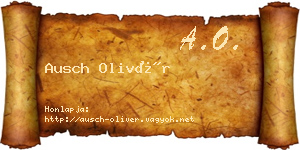 Ausch Olivér névjegykártya